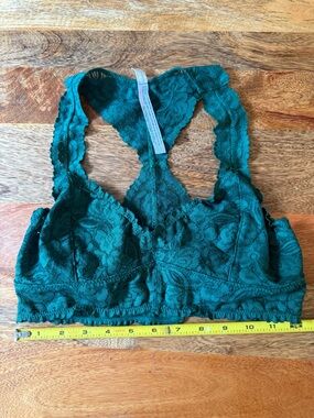 Free People Emerald Green Lace Racerback Bralette